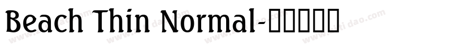 Beach Thin Normal字体转换